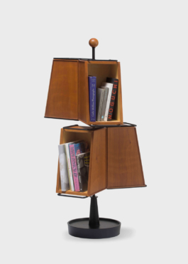 Bibliothèque Tournante, a book shelf furniture by Janette Laverrière, available via JL Editions 