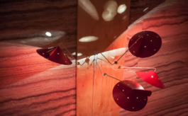 Chapeau Chinois II, a swing-arm wall lamp by Janette Laverrière at Duddell's, Hong Kong, available at JL Editions