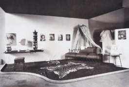 Historic photograph of Entre Deux Actes, an installation by Janette Laverrière 