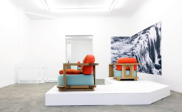 Fauteuil Cognac, an upholstered armchair by Janette Laverrière at Silberkuppe, Berlin, available via JL Editions