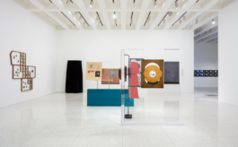 La lampe dans l'horloge at Question the Wall Itself, an exhibition with Janette Laverrière and Nairy Baghramian, at Walker Art Center, Minneapolis 