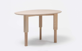 Table Oeuf, a height-adjustable table by Janette Laverrière, available via JL Editions